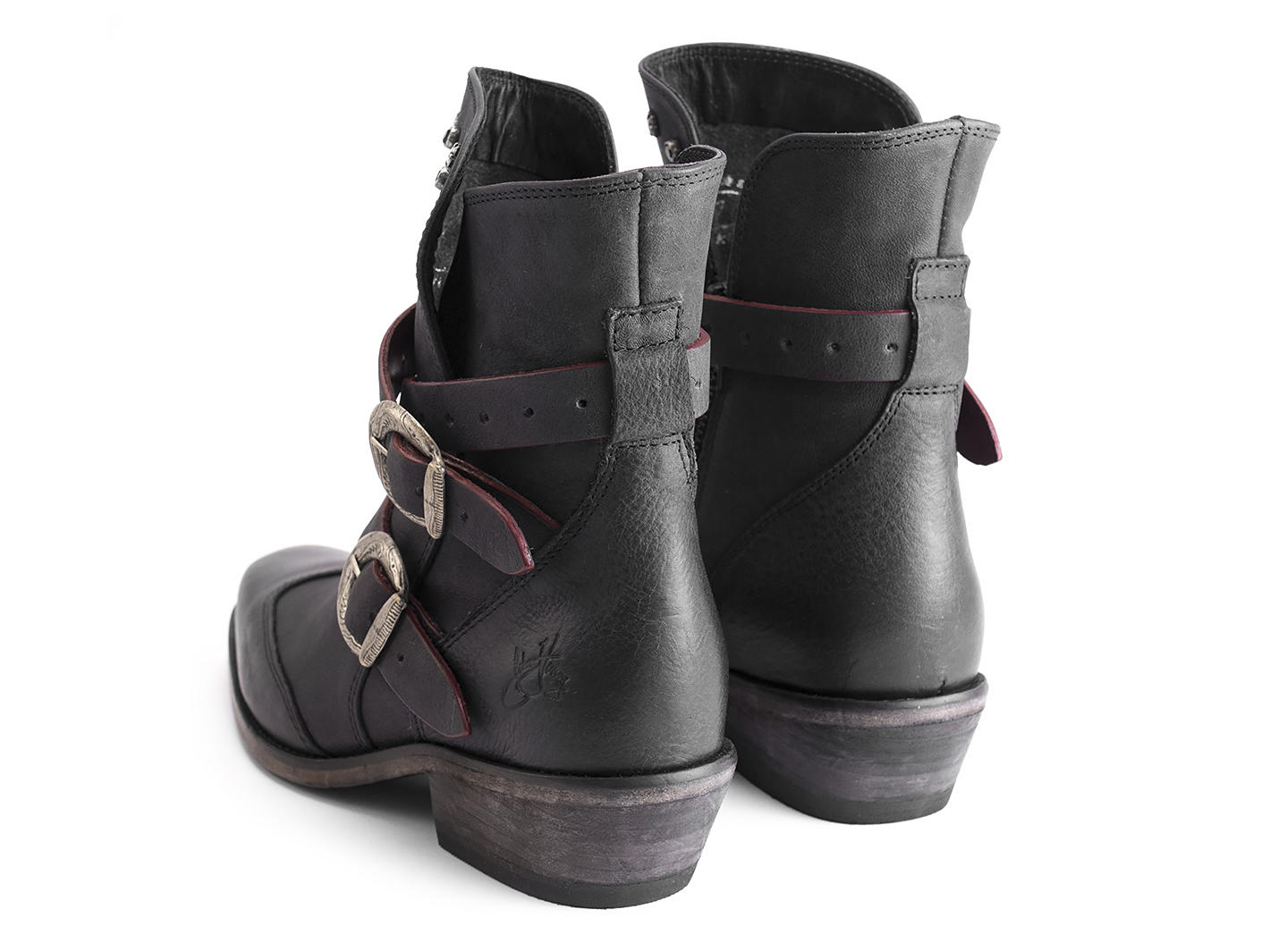 Mitchell Black Studded ankle boot: Back