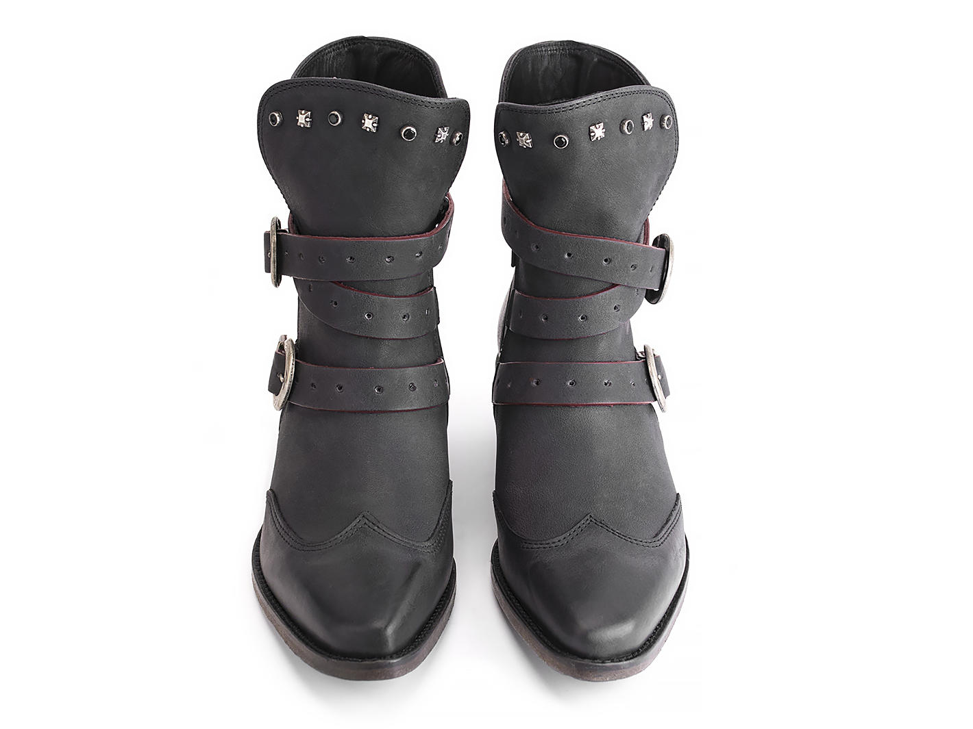 Mitchell Black Studded ankle boot: Front