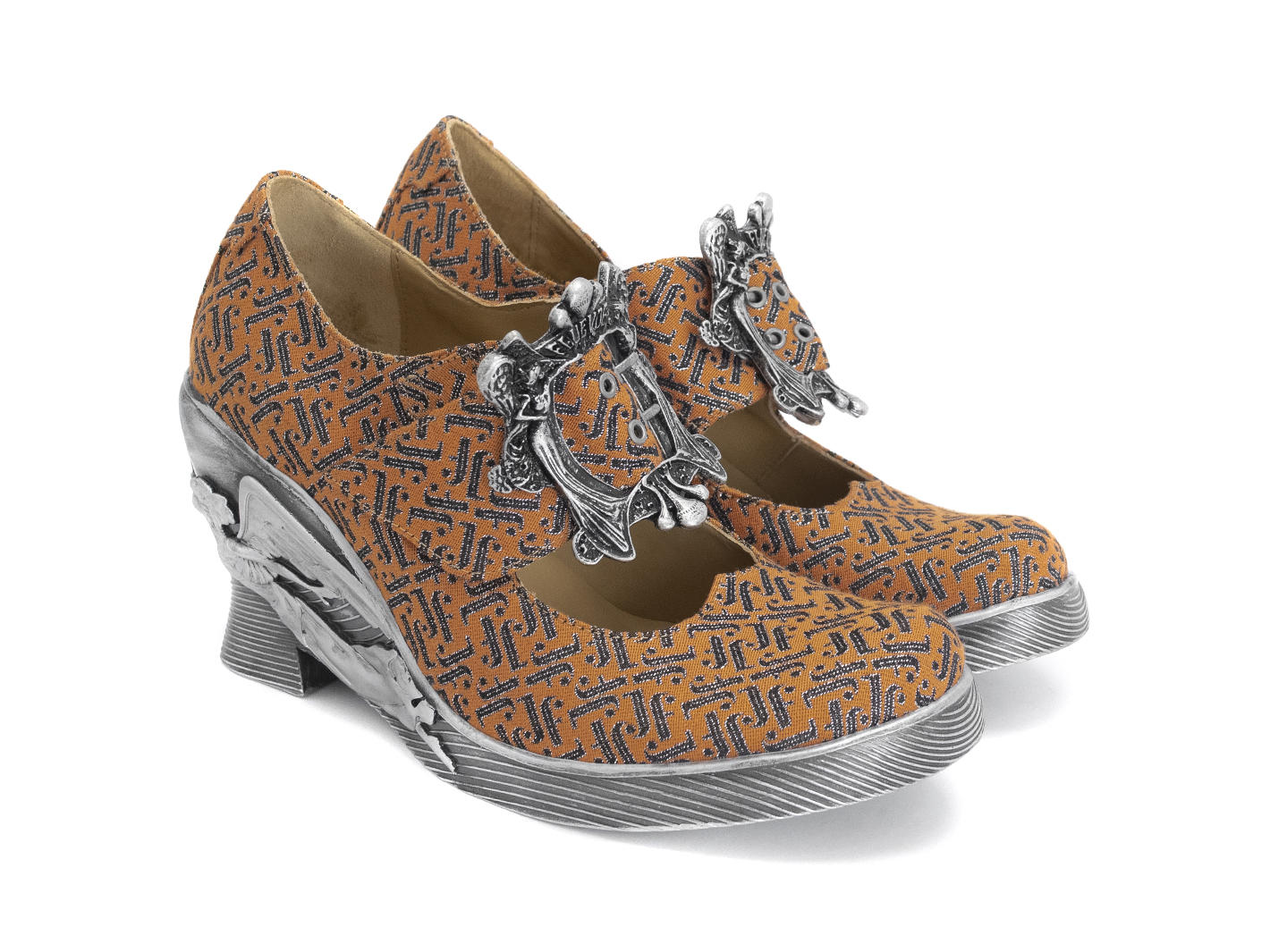 Monika JF Monogram Custom buckled mary jane: Quarter view