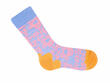Monkey Vog Socks Pink/Blue Custom floral sock