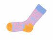 Monkey Vog Socks Pink/Blue Custom floral sock