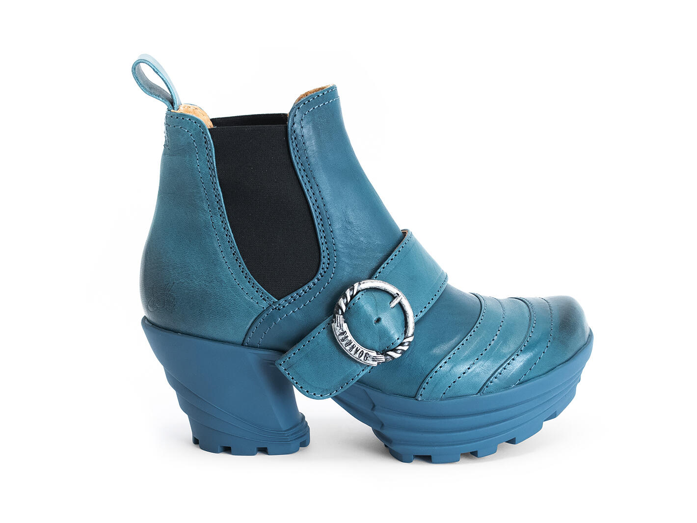 Motown - Petrol Blue | Platform chelsea boot | Fluevog Shoes