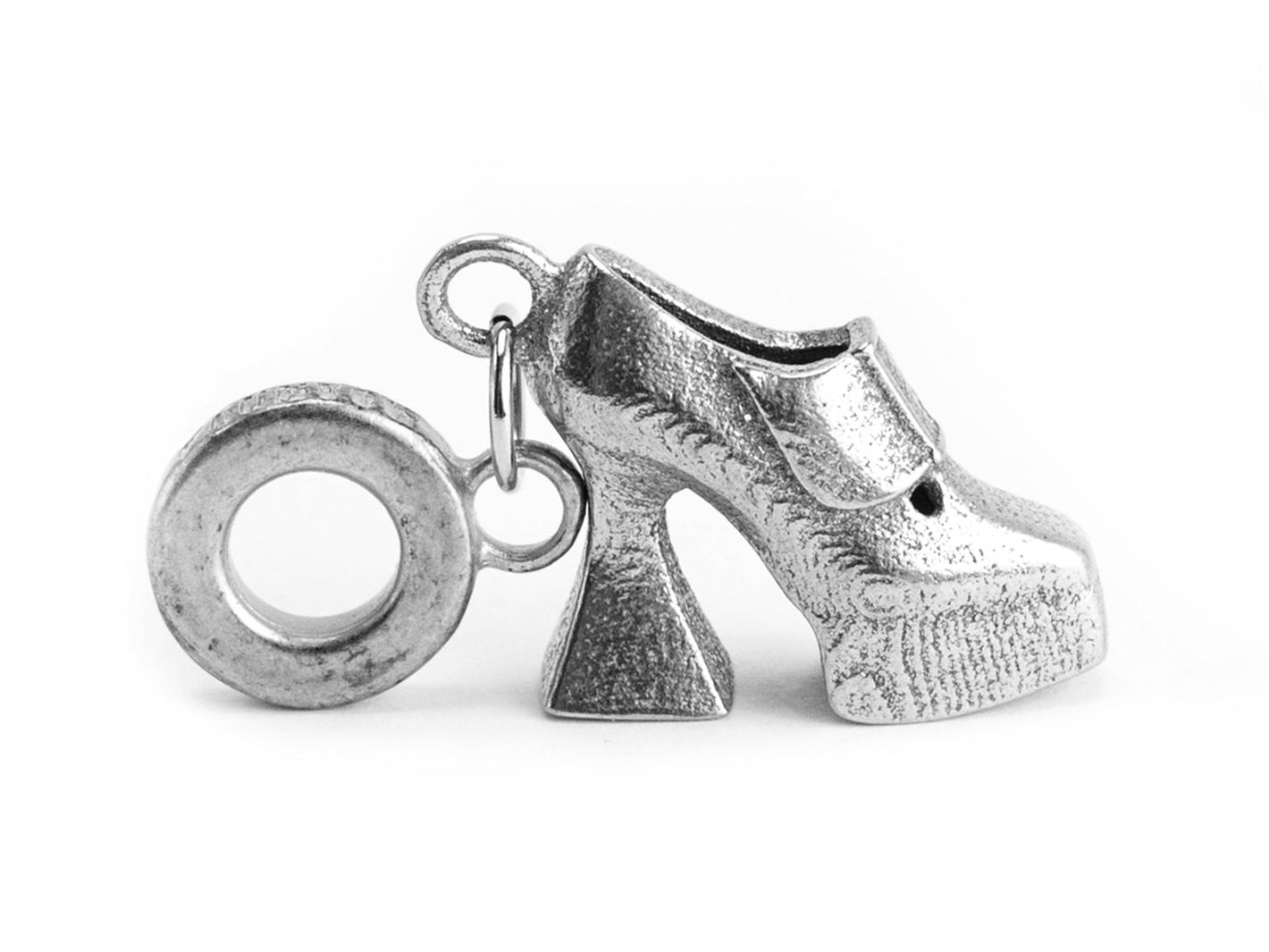 Munster Shoe Charm Silver Stainless steel shoe pendant