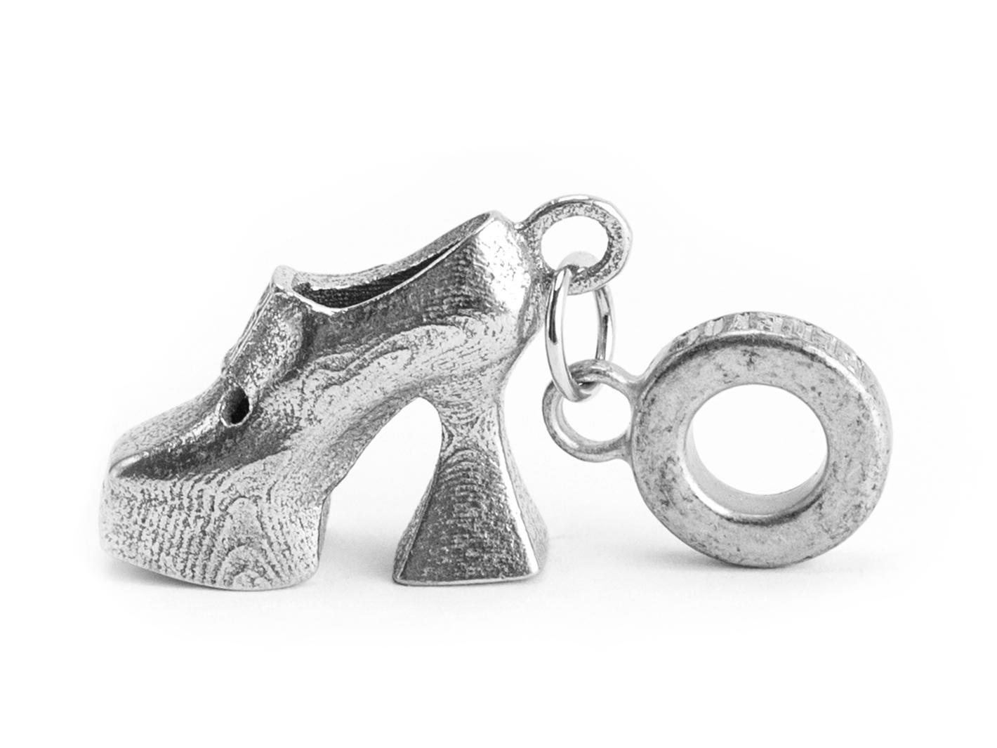 Munster Shoe Charm Silver Stainless steel shoe pendant