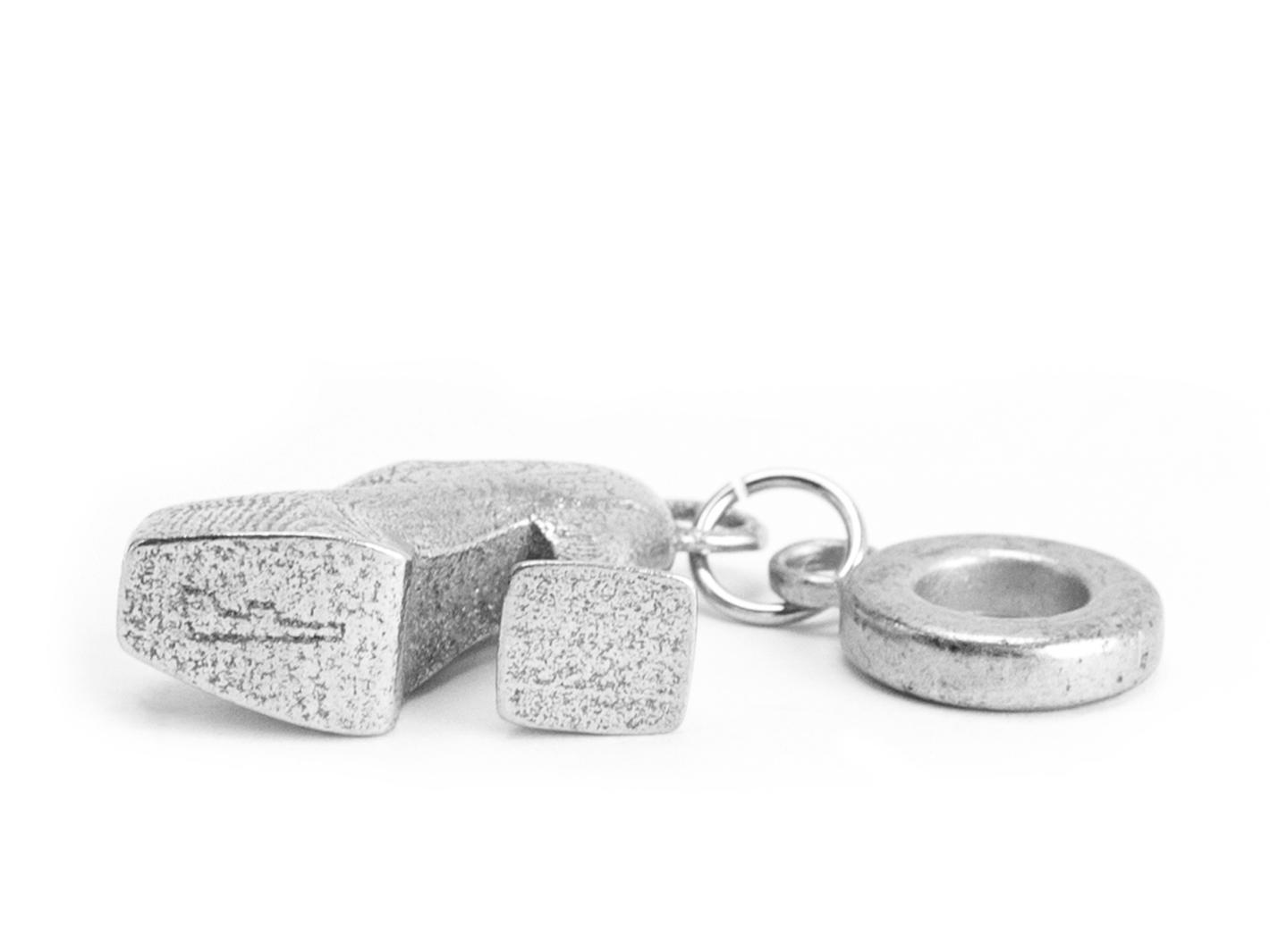 Munster Shoe Charm Silver Stainless steel shoe pendant