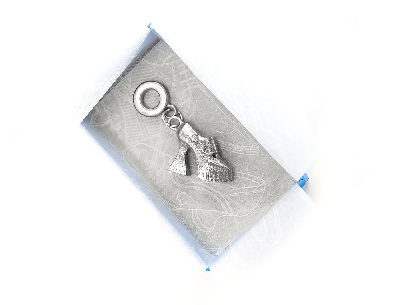 Munster Shoe Charm Silver Stainless steel shoe pendant