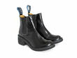 Nap Black/White Crêpe-Soled Chelsea Boots: Quarter view