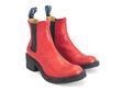 Nap Red Crêpe-Soled Chelsea Boots: Quarter view
