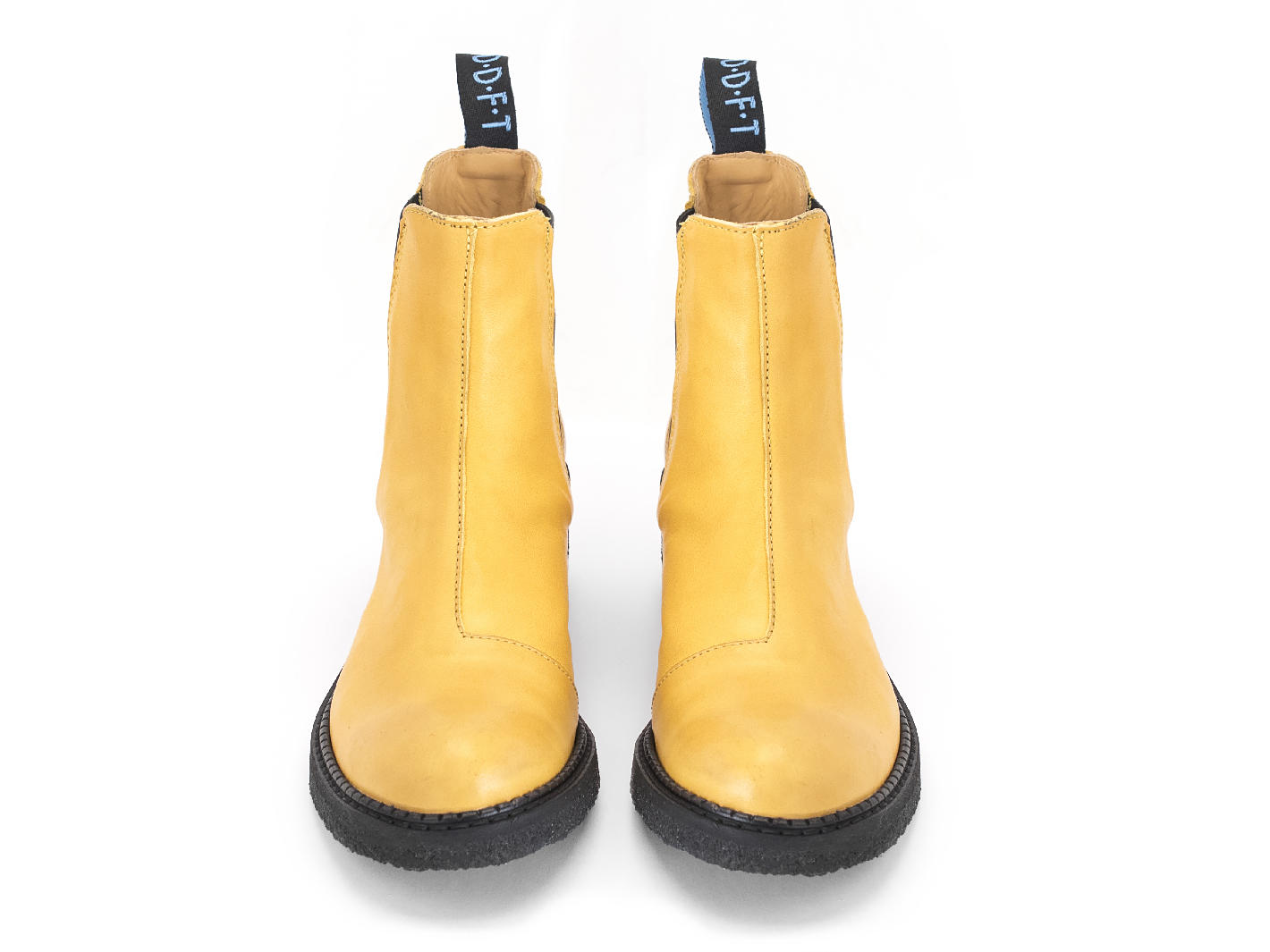Nap Yellow Crêpe-Soled Chelsea Boots: Front