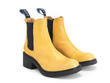 Nap Yellow Crêpe-Soled Chelsea Boots: Quarter view