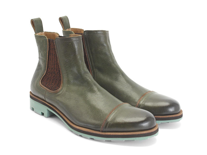 Nathan - Green (Light Sole) | Leather Chelsea Boots | Fluevog Shoes