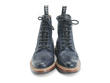Newell (Lined) Blue Brogued Lace-Up Boot: Front