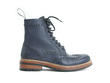 Newell (Lined) Blue Brogued Lace-Up Boot: Profile outside