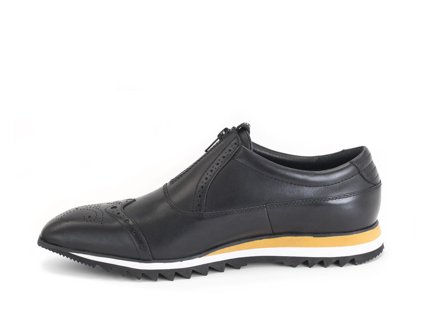 Nick Black Brogued oxford sneaker: Profile inside