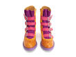 Nigel Gold/Purple Ankle Boots with Buckles: Front