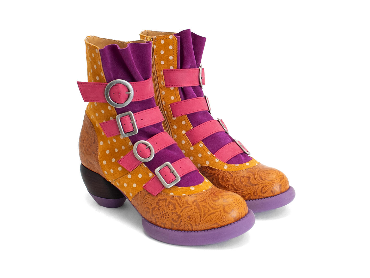 Nigel Or/Violet Bottillon avec boucles: Quarter view