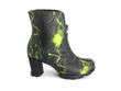 Niki Neon Yellow Ankle boot with front zip: Profile outside