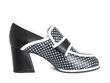 Nimbus Black/White Contrast Loafer Heels: Profile inside