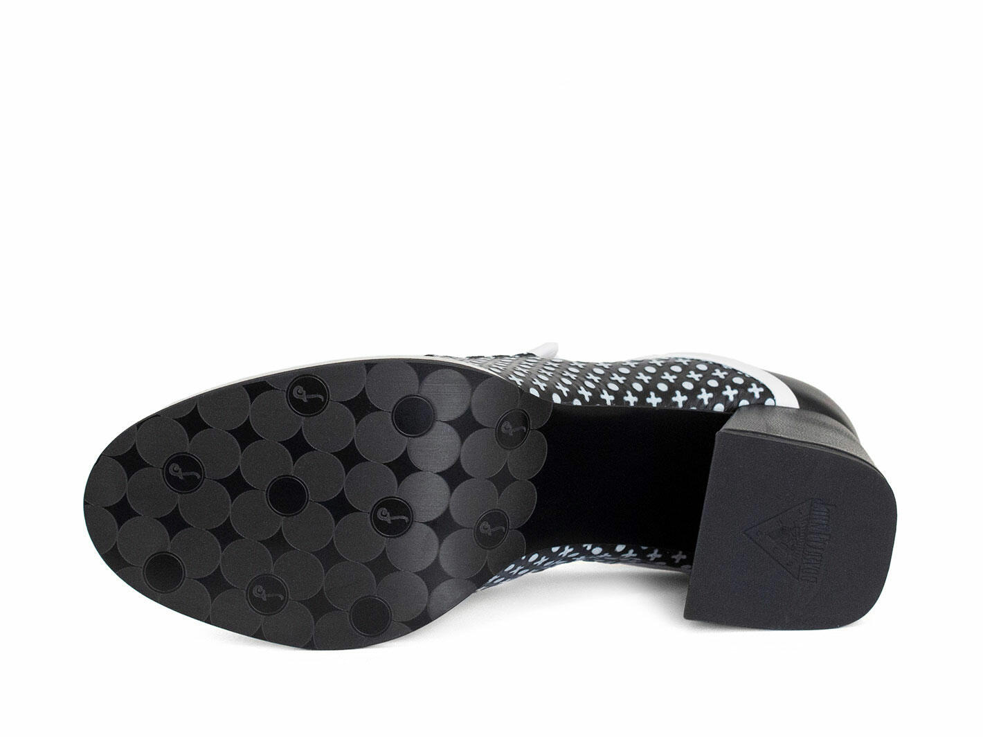 Nimbus Black/White Contrast Loafer Heels: Sole