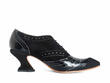 Nora Black Talon à lacets avec bout fleuri: Profile inside