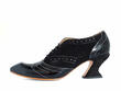 Nora Black Talon à lacets avec bout fleuri: Profile outside
