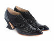 Nora Black Talon à lacets avec bout fleuri: Quarter view