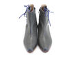 Northwood Grey & Blue Leather Boot with Side-Lace: Front