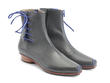 Northwood Grey & Blue Leather Boot with Side-Lace: Quarter view