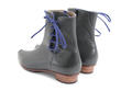 Northwood Gris & bleu Leather Boot with Side-Lace: Back