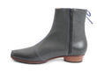 Northwood Gris & bleu Leather Boot with Side-Lace: Profile inside
