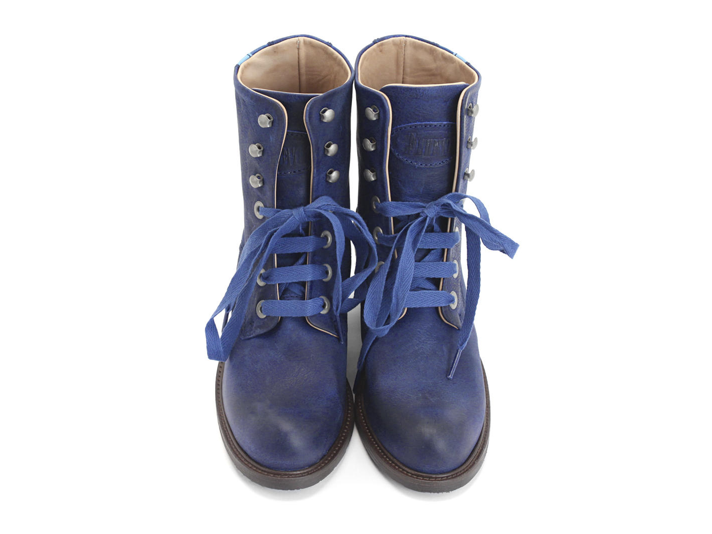 Nuni Bleu Lace-Up Winter Boot: Front