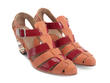 Objective Orange & rouge Low-heeled fisherman sandal: Quarter view