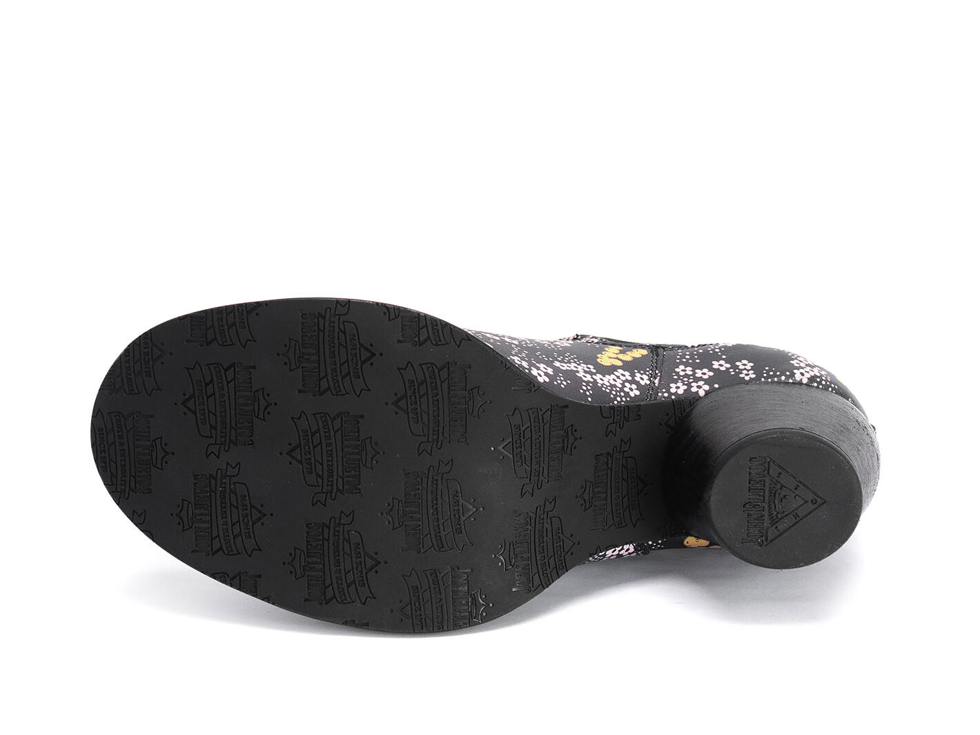 Odlum Black Floral Bottine cambrée à bout fleuri: Sole