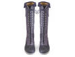 Optimist Purple Tall lace-up boot: Front