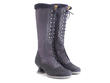 Optimist Purple Tall lace-up boot: Quarter view