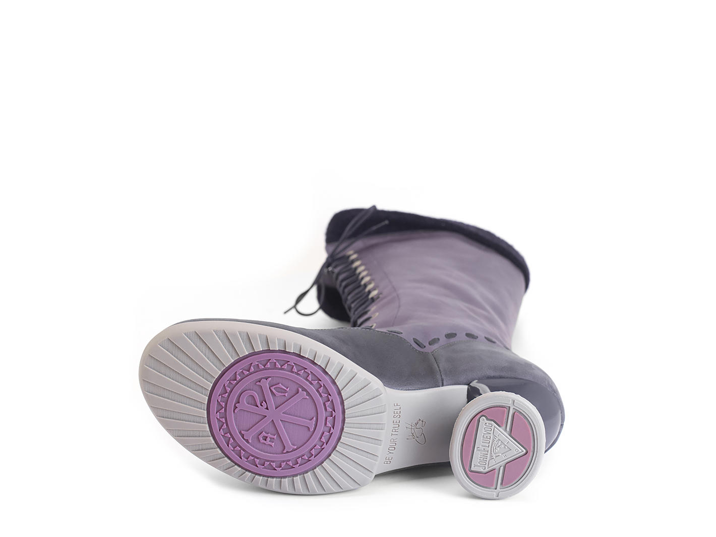 Optimist Purple Tall lace-up boot: Sole