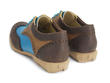 Orbit Blue/Brown Brogue Wingtip Derby Shoes: Back