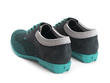 Orbit Teal Brogue Wingtip Derby Shoes: Back