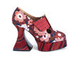Original Floral rouge/Rayures/Pois Talon plateforme baroque: Profile outside
