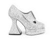Original Glitter Baroque Platform Heels: Profile outside