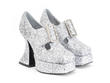 Original Glitter Baroque Platform Heels: Quarter view