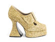 Original Gold Baroque Platform Heels: Profile outside