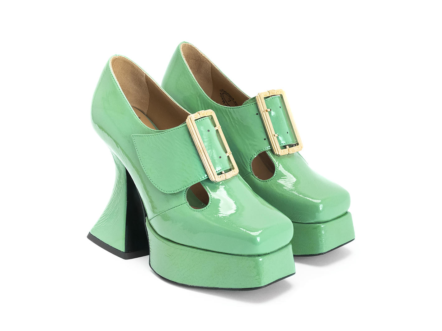 Original Green Talon plateforme baroque: Quarter view