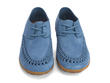Oven Mitt Blue Handwoven lace-up shoe: Front