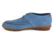 Oven Mitt Blue Handwoven lace-up shoe: Profile inside