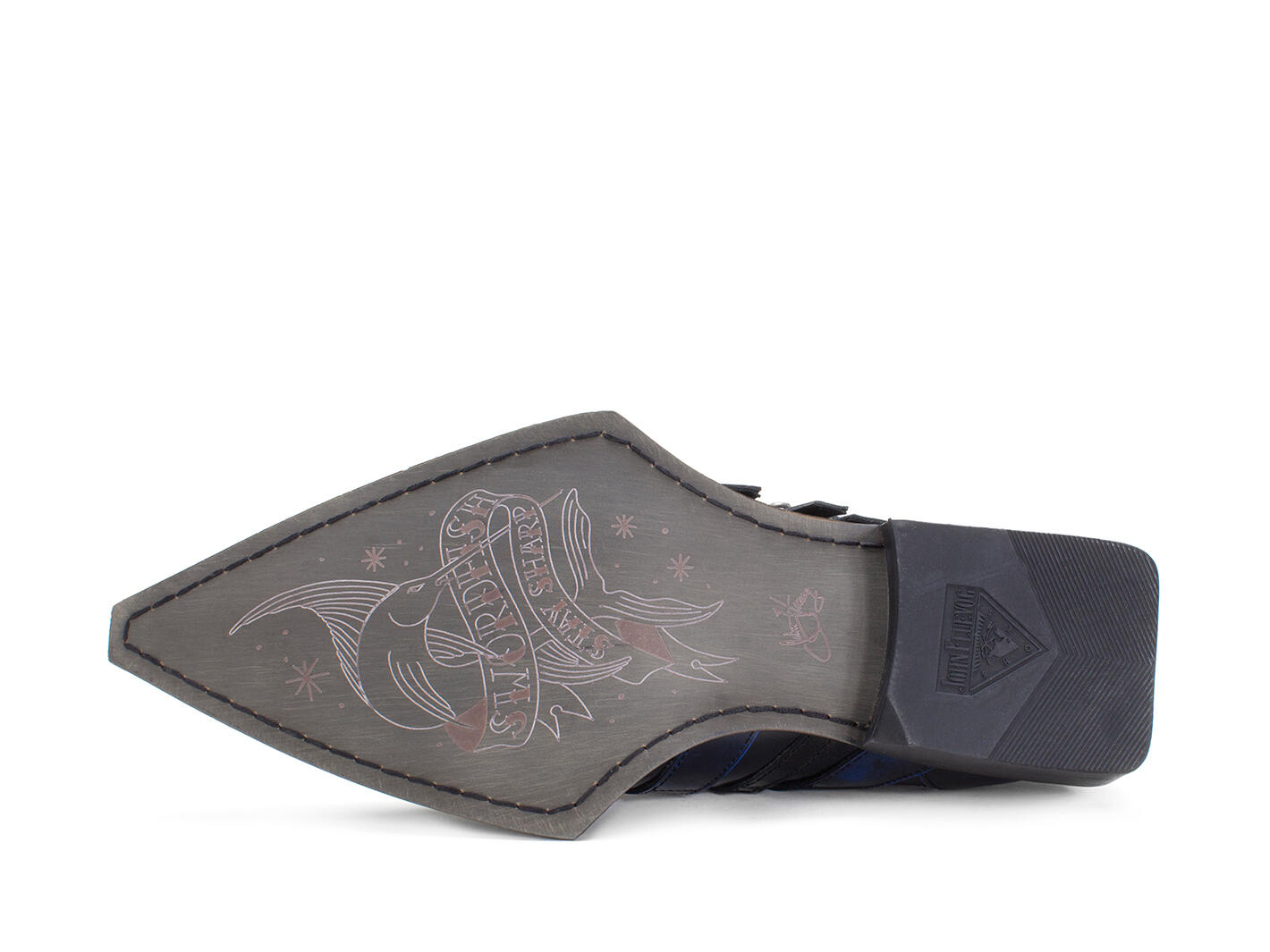Ozzy Bleu Chaussure Swordfish avec boucles à enfiler: Sole