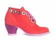 Pandora Red Ankle Boots with Eyelets: Profile inside