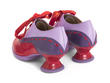 Peacemaker Red/Purple/Pink Lace-up shoe with stitching: Back