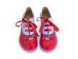 Peacemaker Red/Purple/Pink Lace-up shoe with stitching: Front