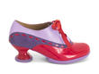 Peacemaker Red/Purple/Pink Lace-up shoe with stitching: Profile outside